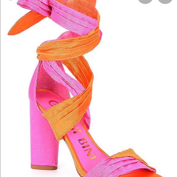 Gianni Bini | Shoes | Iso Post Gianni Bini Pink And Orange Heels In A Size  8 Or 85 Tie Around Ankle | Poshmark